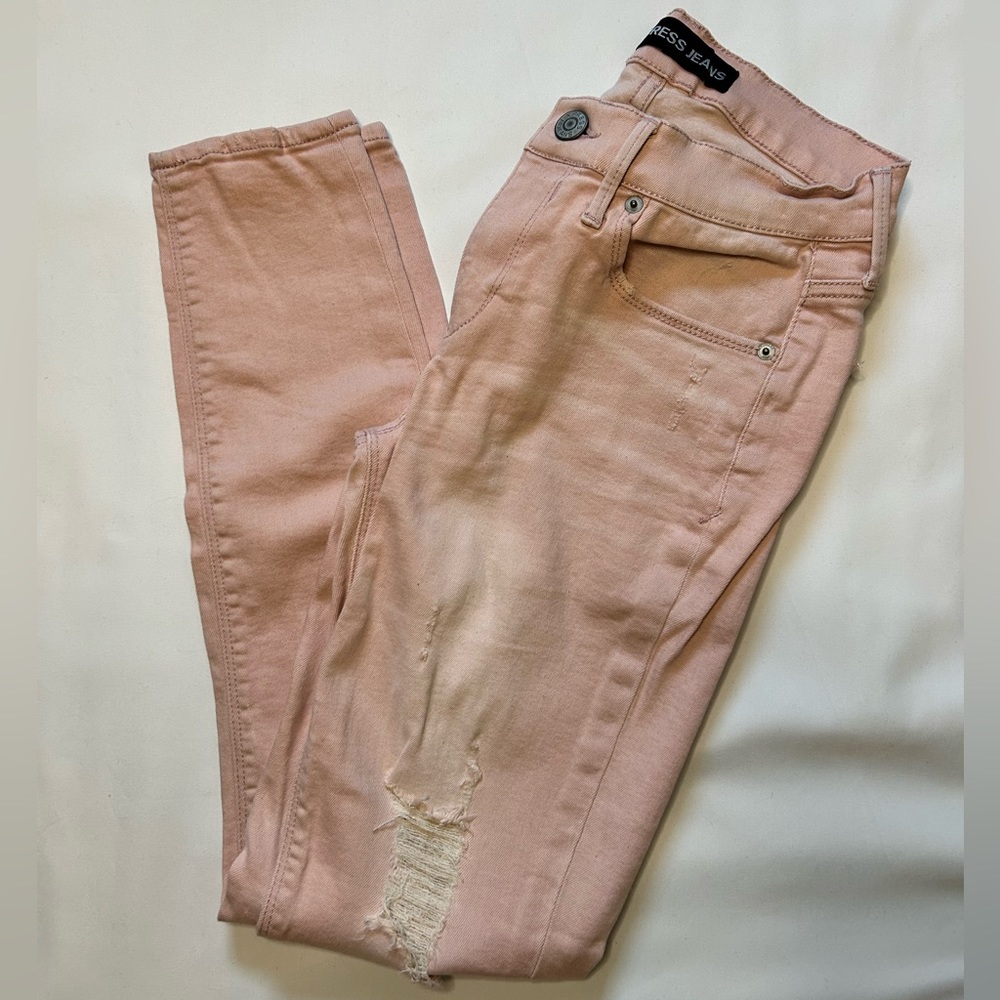 Express Jeans Legging Mid-rise Jean in Pink Size 6R